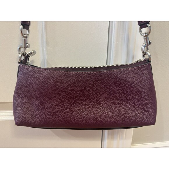 Coach CM031 Charlotte Leather Shoulder Crossbody Bag Rivets Deep Berry Studded - Picture 5 of 14